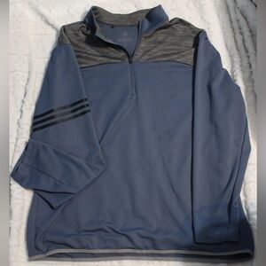 Adidas Blue and Gray Men's Golf Pullover